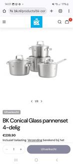 BK Conical Glass pannenset 4-delig
 NIEUW in doos,ongebruikt, Huis en Inrichting, Keuken | Potten en Pannen, Ophalen of Verzenden