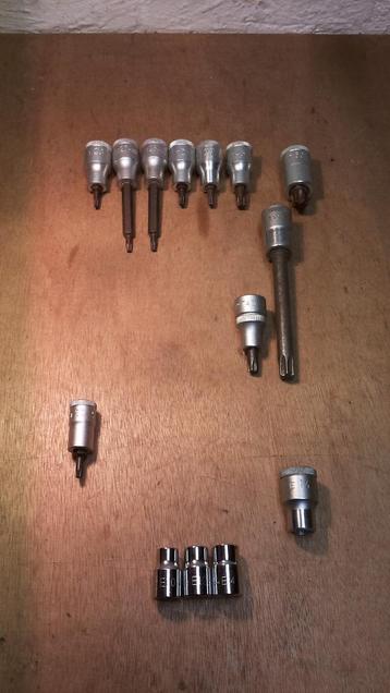Gedore Hazet Stahlwille Torx doppen en contra torx E10/12/14 beschikbaar voor biedingen