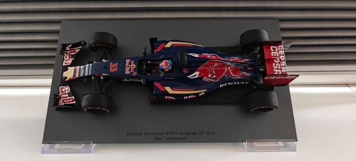 Max Verstappen Toro Rosso 1:18 Hongarije 2015 Spark, Verzamelen, Automerken, Motoren en Formule 1, Zo goed als nieuw, Formule 1