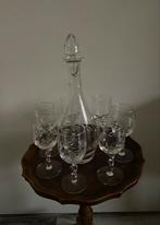 Karaf met 6 wijnglazen - vintage, Antiek en Kunst, Antiek | Glas en Kristal, Ophalen of Verzenden