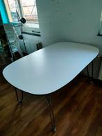 Deense ovale uitschuifbare tafel, Kunststof, Gebruikt, Vintage, Vijf personen of meer