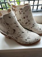 Witte Laarzen met Gouden Stip - Koeienhuid - Maat 38, Kleding | Dames, Schoenen, Ophalen of Verzenden, Zo goed als nieuw, Wit