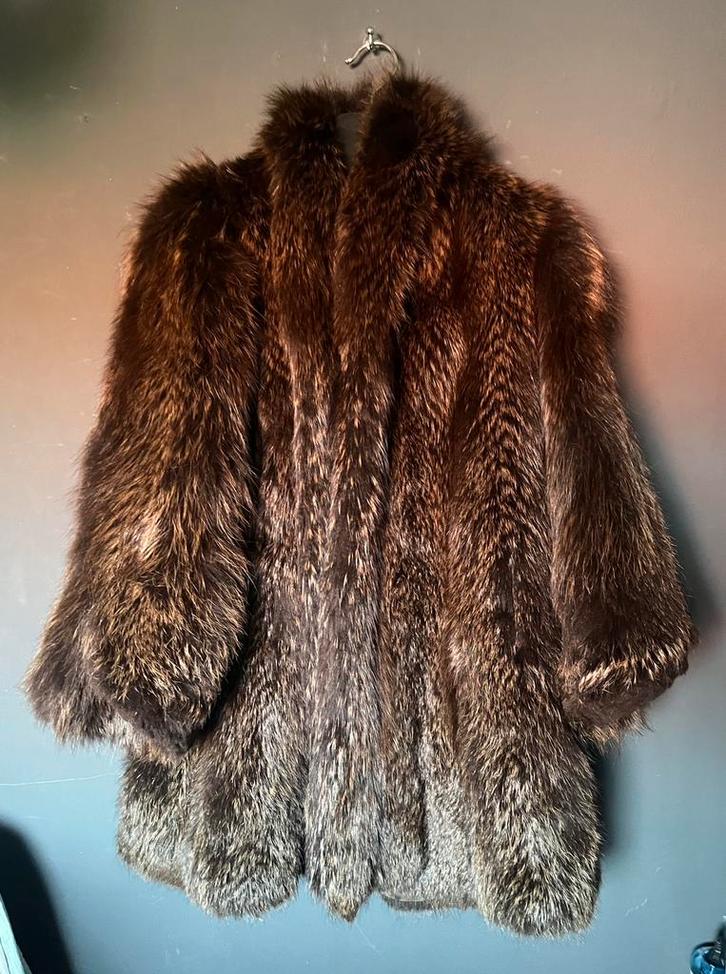 Prachtige Bontjas van Bruin Vossenbont Maat L/XL 46 48, Kleding | Dames, Jassen | Winter, Zo goed als nieuw, Maat 46/48 (XL) of groter