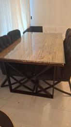 Eettafel incl stoelen, Ophalen of Verzenden, Zo goed als nieuw, 4 tot 6 stoelen