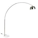 Booglamp zilver. Met witte marmeren voet, Huis en Inrichting, Lampen | Vloerlampen, Ophalen, 150 tot 200 cm