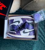 Nike Jordan 1 Retro High Court Purple White, Nike, Gedragen, Sneakers of Gympen, Verzenden