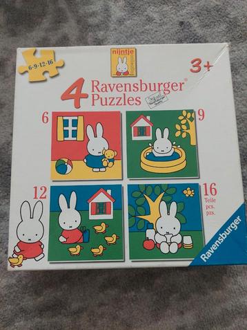 Nijntje Puzzels - Ravensburger - 4 Puzzels beschikbaar voor biedingen
