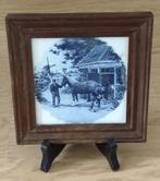 tegel ingelijst "de Hoefsmid",  volgnr 24, Antiek en Kunst, Antiek | Wandborden en Tegels, Ophalen of Verzenden