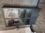 Mooie stalen vitrinekast, Huis en Inrichting, Kasten | Vitrinekasten, Ophalen, 150 tot 200 cm, 25 tot 50 cm, Glas