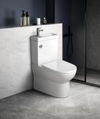 Rimless duoblok Toilet Jalta Wit AO/PK WC met toiletfontein, Ophalen, Steen, Veenderveld 32, 2371 TV Roelofarendsveen, Info@dealplein.nl