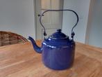 kobalt/blauwe emaille waterketel, Antiek en Kunst, Ophalen of Verzenden