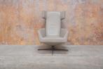 ZGAN taupekleurige leren Leolux Elixir design draaifauteuil, Huis en Inrichting, Fauteuils, Ophalen, Leolux, Leolux, Design