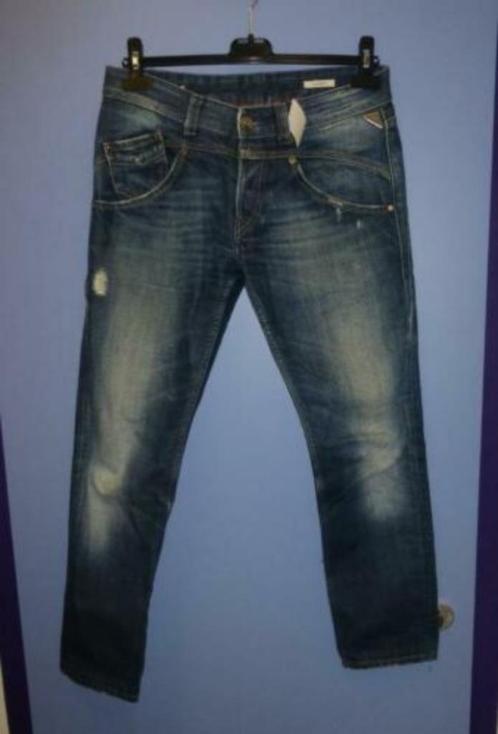 Replay jeans model Cajun donker blauw used effect 28 30177, Kleding | Heren, Spijkerbroeken en Jeans, Ophalen of Verzenden