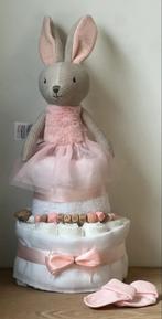 Luiertaart met Konijn - Kraamcadeau Meisje, Ophalen of Verzenden, Nieuw, Kraamcadeau