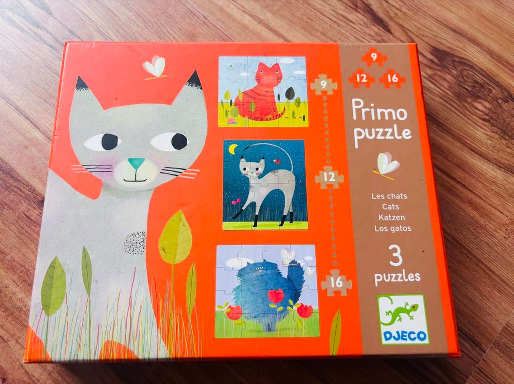 Djeco Puzzel, Ophalen, 10 tot 50 stukjes, Zo goed als nieuw, 2 tot 4 jaar