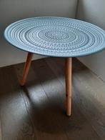 Mintgroen rond tafeltje, Minder dan 55 cm, Gebruikt, Rond, Ophalen of Verzenden