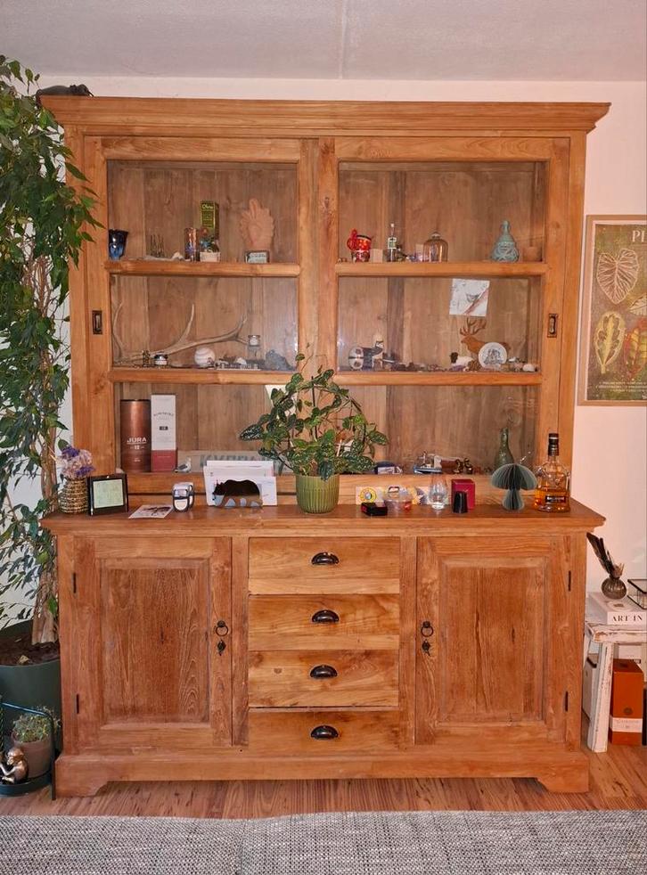 Buffetkast TEAK 1.70m. x 2.20m., Huis en Inrichting, Kasten | Buffetkasten, Zo goed als nieuw, 200 cm of meer, 150 tot 200 cm
