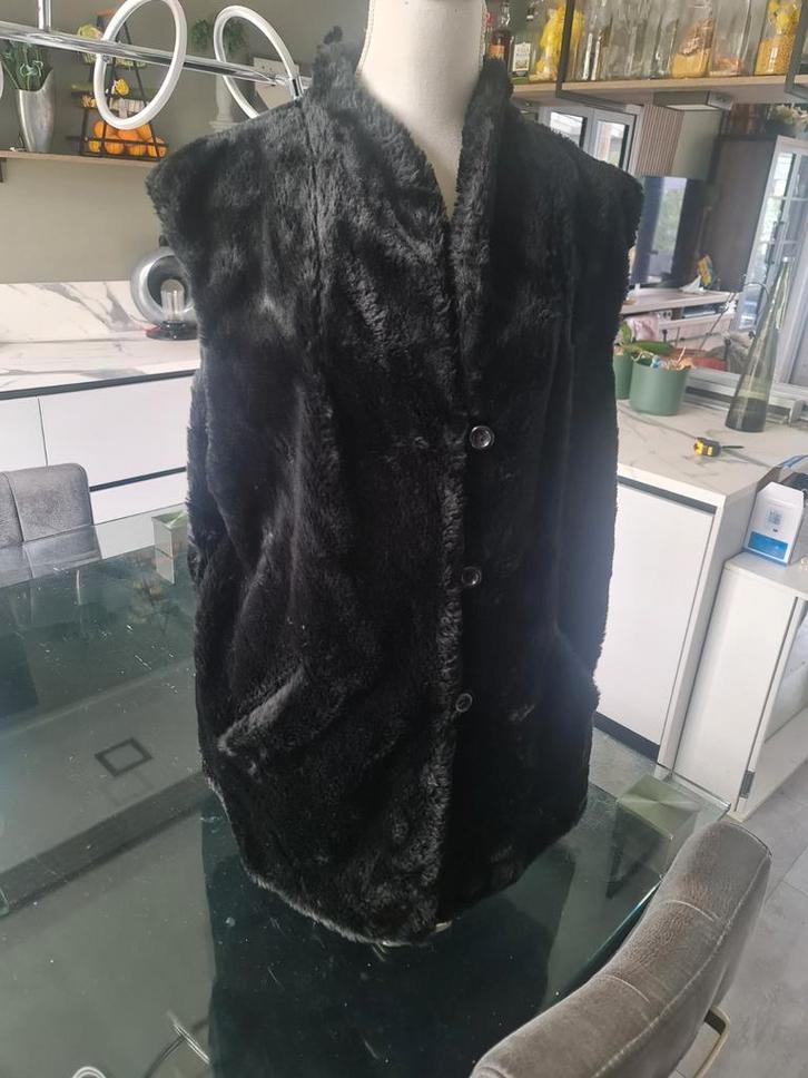 Bont bodywarmer maat L, Kleding | Dames, Bodywarmers, Zo goed als nieuw, Maat 46/48 (XL) of groter, Bruin, Ophalen of Verzenden