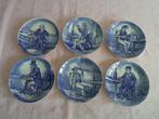 6 schaaltjes, schoteltjes, blauw/wit, Antiek en Kunst, Antiek | Keramiek en Aardewerk, Ophalen of Verzenden