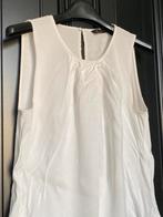 Zara mouwloze vestblouse met plooien aan de voorkant, Kleding | Dames, Tops, Wit, Maat 42/44 (L), Ophalen of Verzenden, Zo goed als nieuw