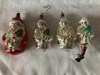 4 oude kerstmannetjes voor de kerstboom 1 op klem, Diversen, Kerst, Ophalen of Verzenden, Gebruikt