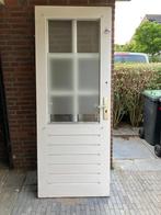 Hardhouten buitendeuren met enkel glas, Ophalen, Gebruikt, 80 tot 100 cm, Buitendeur