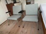 Te koop: 2x Gispen Rietveld 1401 stoelen – nieuw bekleed, Ophalen, Twee, Zo goed als nieuw, Metaal