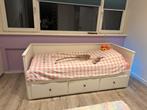 Ikea Hemnes bed met opbergruimte en matras, Ophalen, Eenpersoons, Wit, Zo goed als nieuw