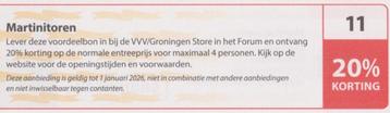 Martinitoren Groningen 20% korting Postcodeloterij bon nr 11 beschikbaar voor biedingen