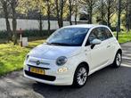 Fiat 500 0.9 TwinAir Turbo Popstar*AUTOMAAT*NEW APK*SCHERM, Auto's, Fiat, Stof, Gebruikt, Wit, Origineel Nederlands