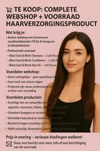 TE KOOP COMPLETE WEBSHOP VOORRAAD HAARVERZORGINGSPRODUCTEN, Zakelijke goederen, Exploitaties en Overnames