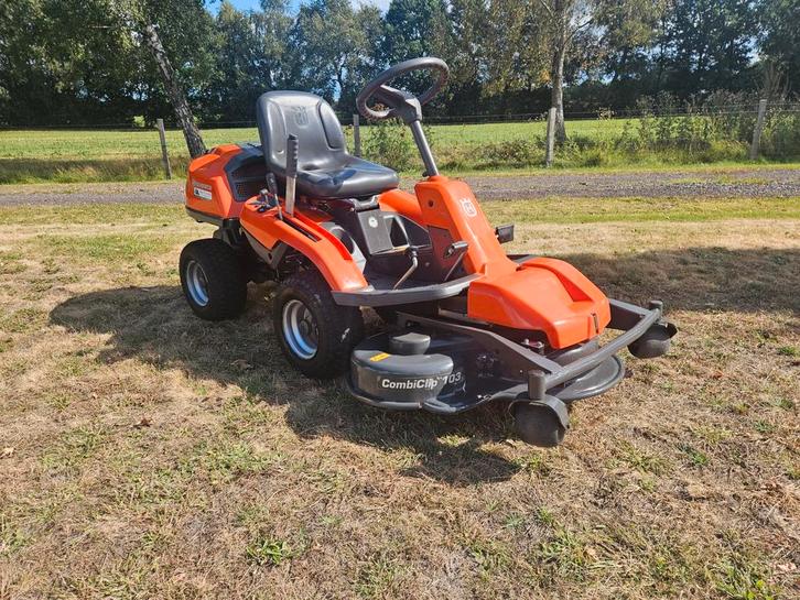 Husqvarna R 318 Frontmaaier, Tuin en Terras, Zitmaaiers, Gebruikt, 90 tot 120 cm, Elektrische starter, Mulchfunctie, Ophalen