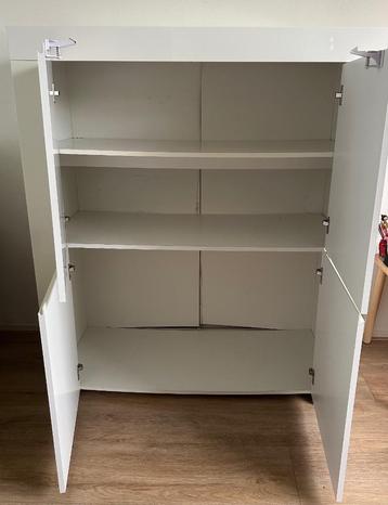 NETTE OPBERG KAST Hoogglans Wit