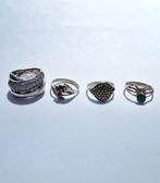 Maat 18- 4x zilveren (925) ring w.o. TI SENTO; mogen ook los, Sieraden, Tassen en Uiterlijk, 18 tot 19, Met edelsteen, Ophalen of Verzenden