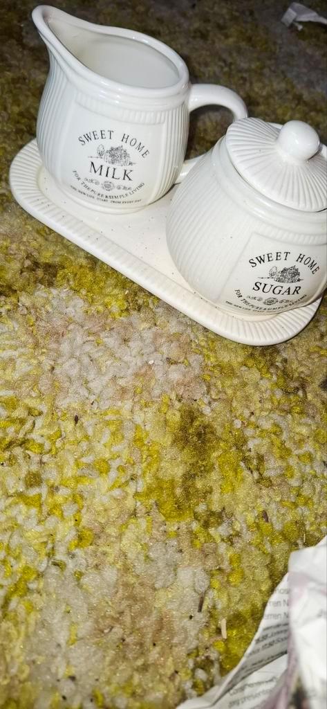 Sweet Home Melk- en Suikerset, Antiek en Kunst, Antiek | Keukenbenodigdheden, Ophalen of Verzenden