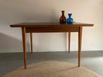 Midcentury vintage teak eettafel uitschuifbaar, Ophalen, Gebruikt, 50 tot 100 cm, Vijf personen of meer