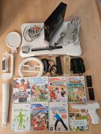 Mooie zwarte wii spelcomputer set met Balance board, Ophalen of Verzenden, Zo goed als nieuw, Met 2 controllers, Met stuurtje