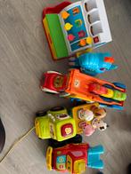 Fisher price kassa, dinosaurus met geluid en v tech autos, Kinderen en Baby's, Speelgoed | Vtech, Ophalen of Verzenden, Gebruikt