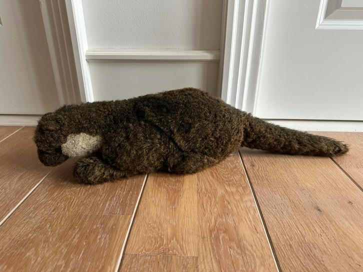 Handpop vintage rivier Otter Handpop Pluche., Kinderen en Baby's, Speelgoed | Knuffels en Pluche, Overige typen, Ophalen