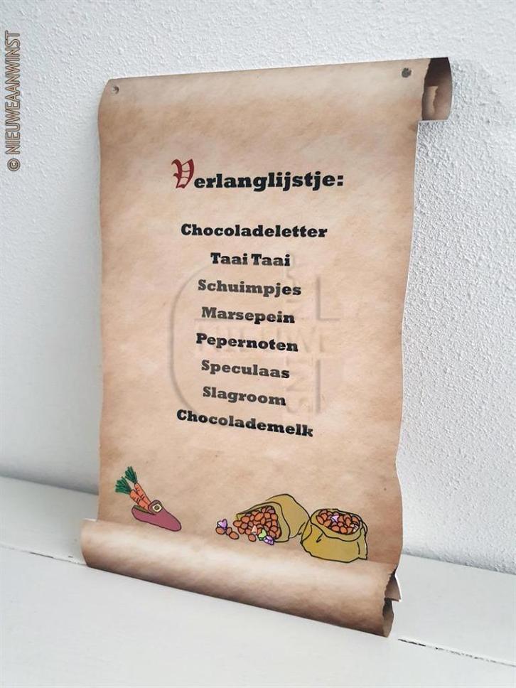 Authentiek Albert Heijn reclamebord verlanglijstje 30cm, Diversen, Sinterklaas, Zo goed als nieuw, Verzenden