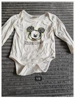 Witte romper Met Mickey Mouse Maat 80 h3, Kinderen en Baby's, Babykleding | Maat 80, C&A, Jongetje of Meisje, Onbekend, Ophalen of Verzenden