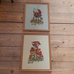 Lucky Vintage geborduurde Prenten Hummel in Houten Lijst, Huis en Inrichting, Minder dan 50 cm, N.v.t., Ophalen of Verzenden, Hummel