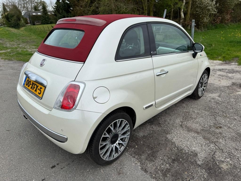Fiat 500C cabrio Wit 85pk Turbo Twinair 2012, Auto's, Euro 5, Cabriolet, Leder en Stof, Origineel Nederlands