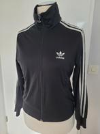 Vintage adidas firebird trefoil jasjes 2x zwart wit mt 42, Ophalen, Adidas, Zwart, Maat 42/44 (L)