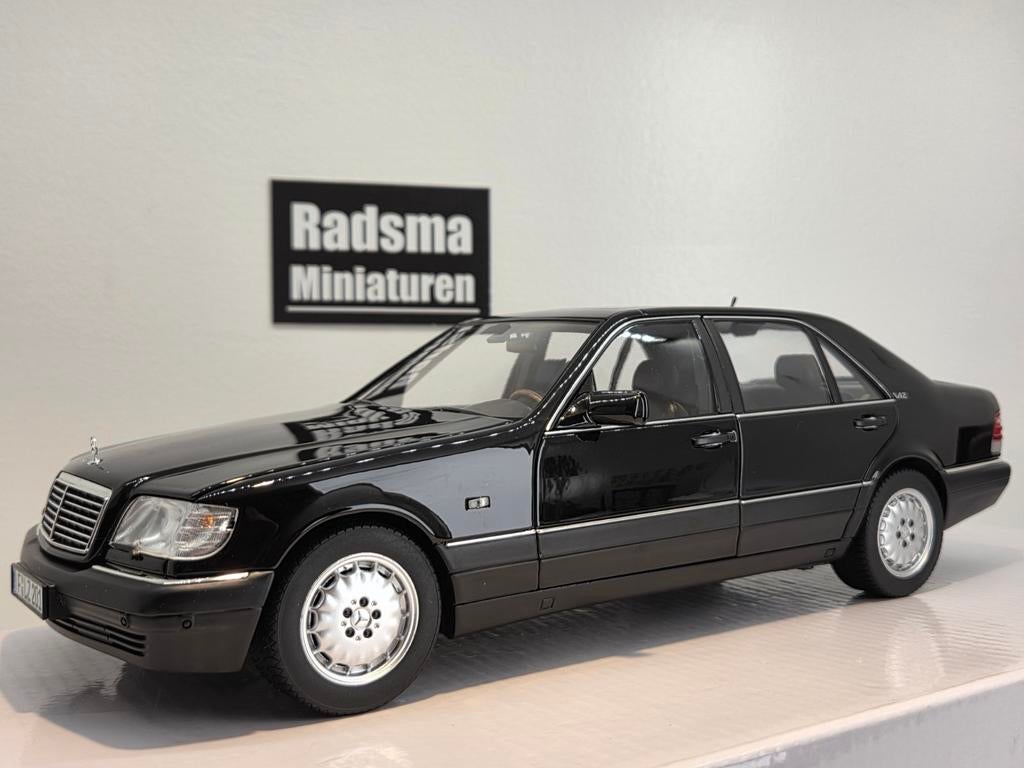 Mercedes-Benz S600 W140 1997 Noir Obsidian - 1:18 Norev, Auto, Nieuw, Norev, Ophalen of Verzenden
