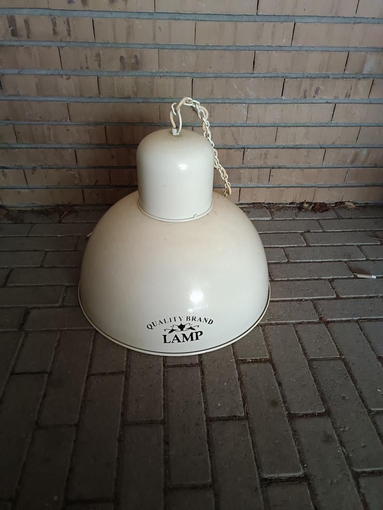 Grote crèmekleurige hanglamp, Huis en Inrichting, Lampen | Hanglampen, Ophalen