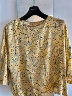 Zijden top of blouse zachtgeel, Blauw, Maat 42/44 (L), Ophalen of Verzenden, Zo goed als nieuw