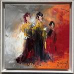 Jochem de Graaf (1954) - Abstracte voorstelling met figuren, Ophalen of Verzenden