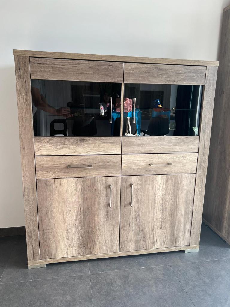 Stevige Vitrinekast / Opbergkast - Pronto, Ophalen, Gebruikt, 100 tot 150 cm, 25 tot 50 cm