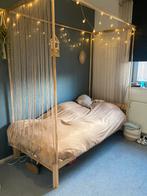 Hemelbed, Ophalen, 85 tot 100 cm, Zo goed als nieuw, Lattenbodem
